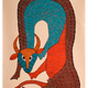 Nankusia Shyam, Untitled, acrylic on canvas. The widow of the Gond painter Jangarh Singh Shyam, Nankusia paints the animals she saw while growing up in Sonpuri.